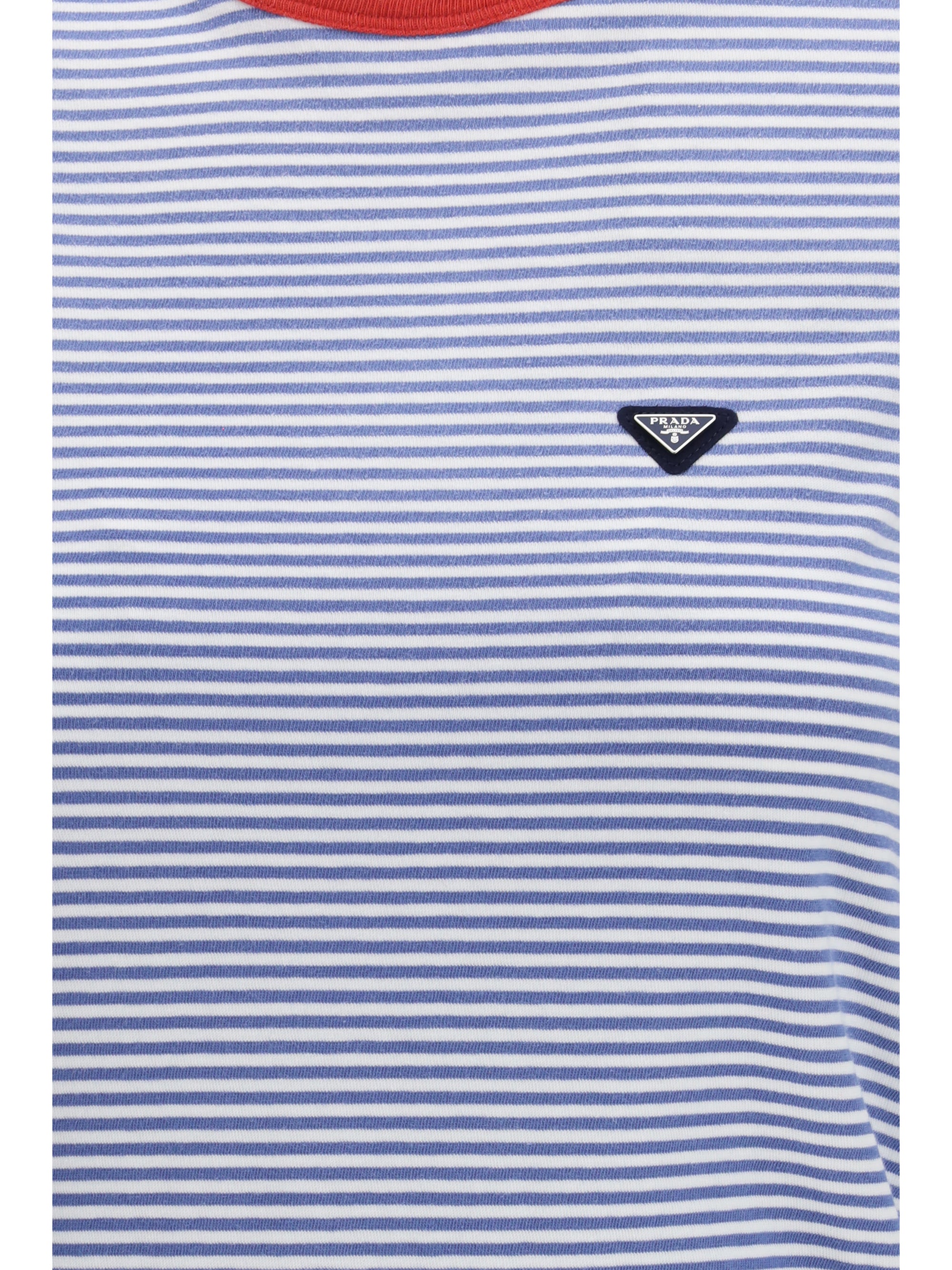 PRADA 42 embroidered cotton t-shirt