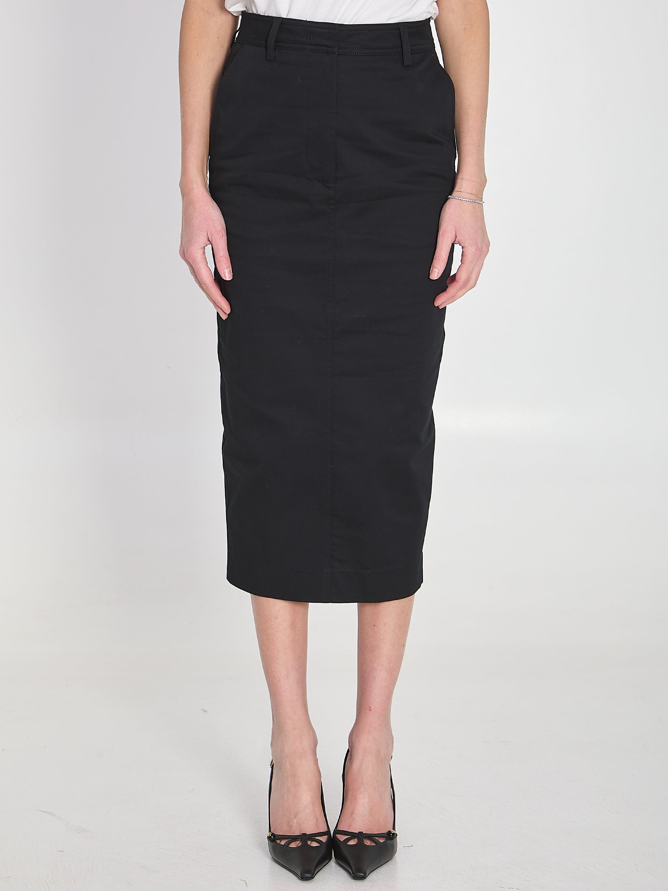 THE LATEST 40 cotton gabardine skirt