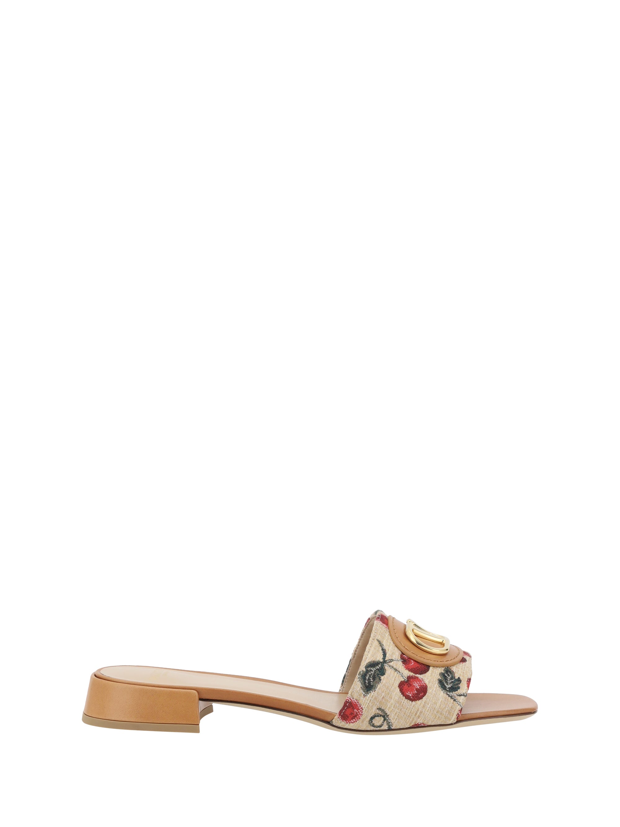 Valentino Garavani Cherry Jacquard Fabric Sandals