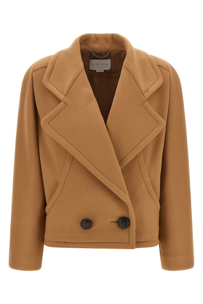the stella mccartney pure wool short coat defines new sartorial volumes through