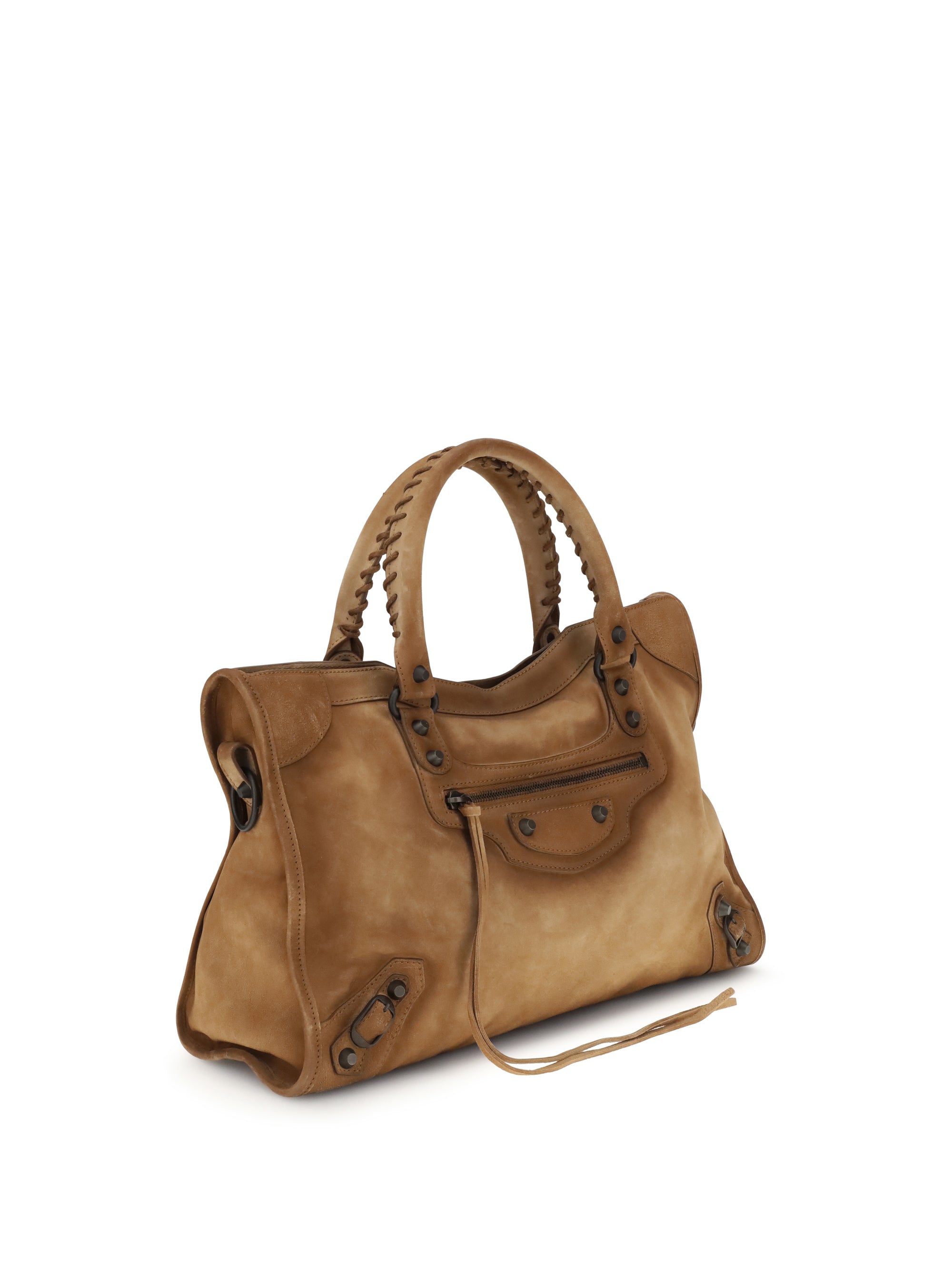BALENCIAGA OS suede le city medium handbag