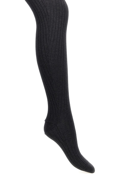 ribbed cotton tights