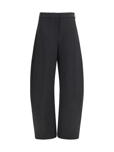 wool-blend straight-leg pants