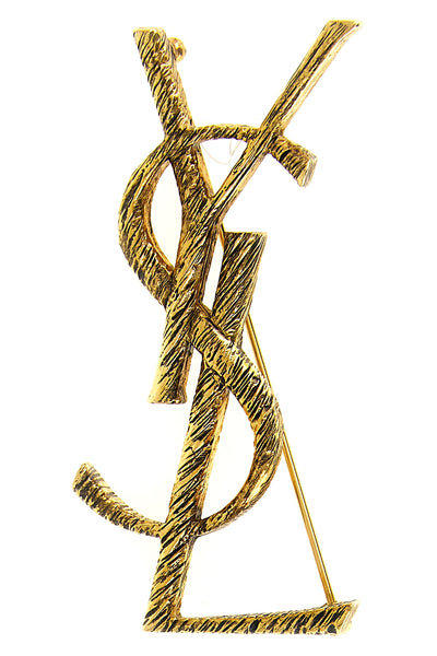 monogram metal earrings