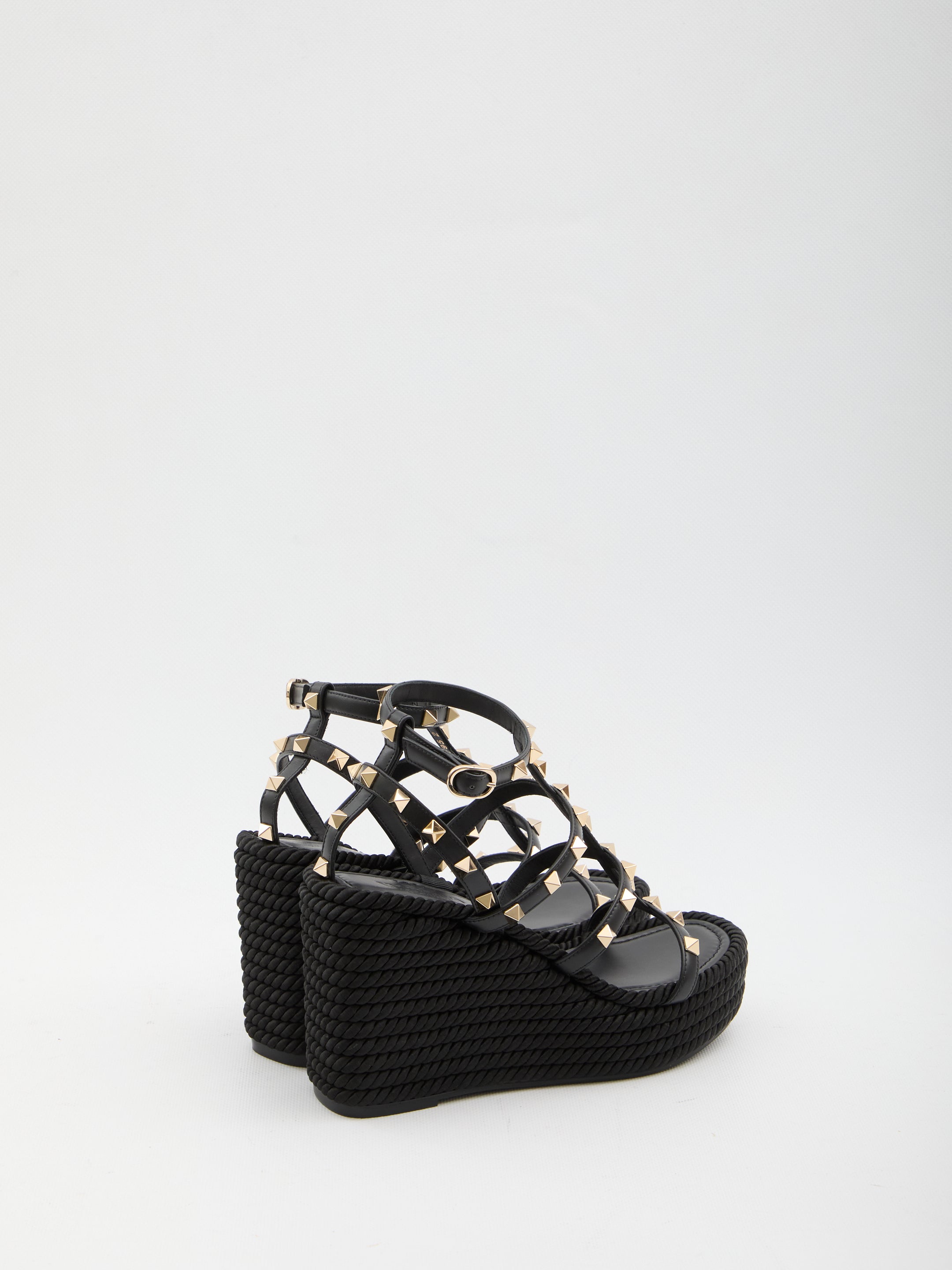 VALENTINO GARAVANI 36 rockstud wedge sandal