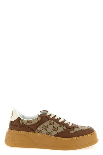 original gg fabric and smooth leather sneakers