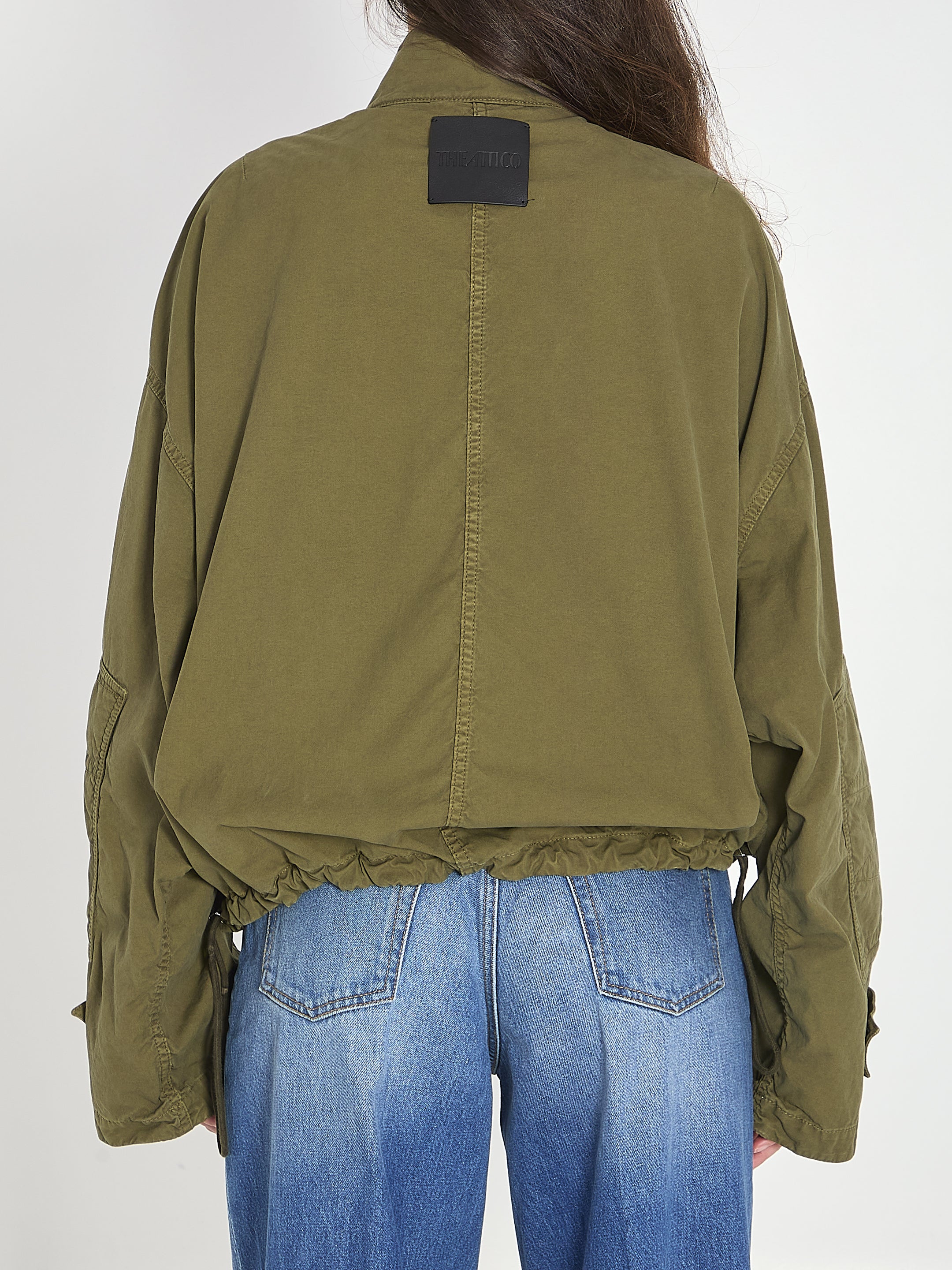 THE ATTICO 38 military green bomber