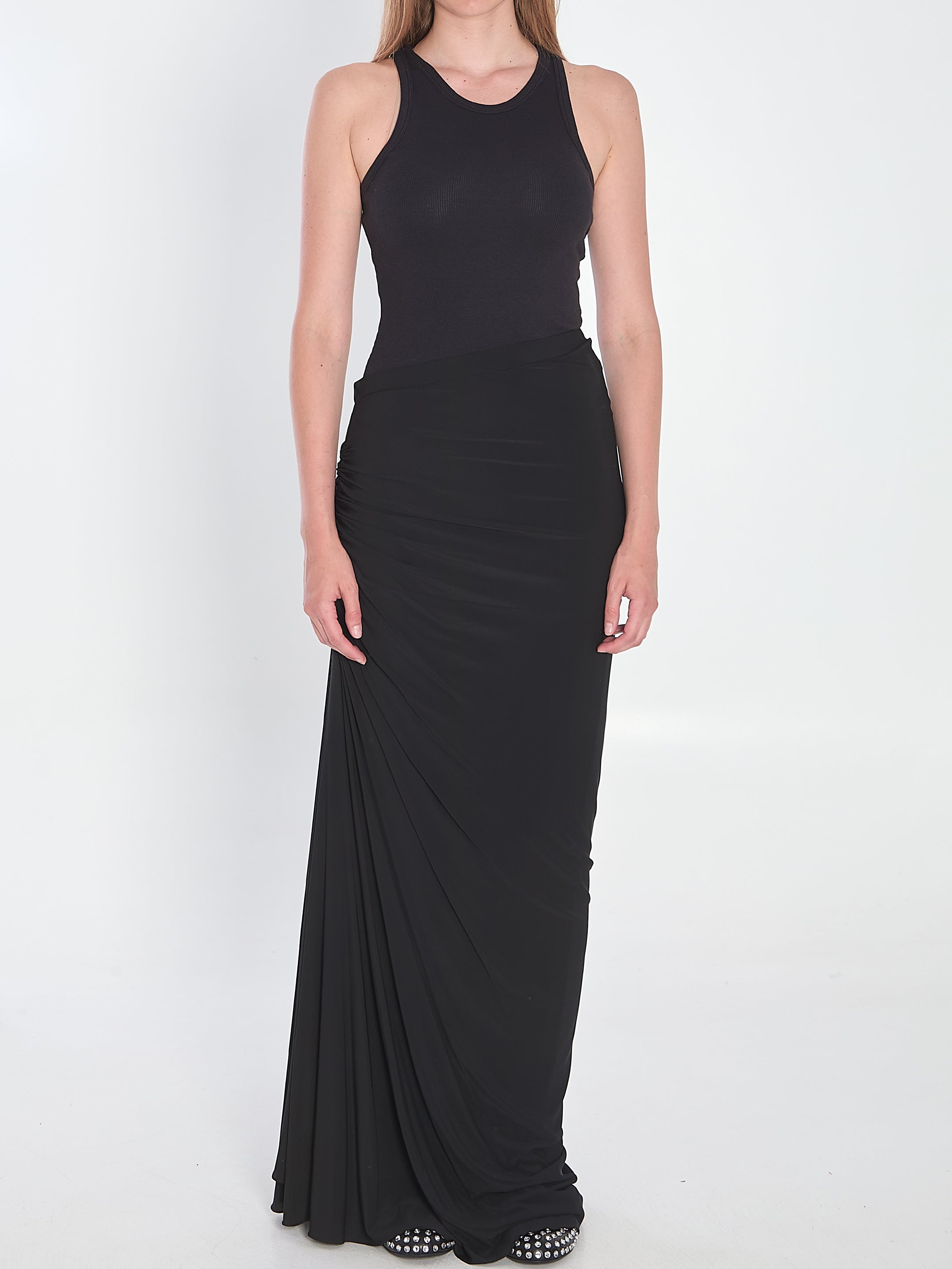 ALAIA 38 sleeveless bodysuit in ribbed viscose