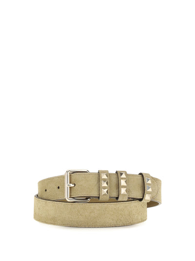 rockstud suede belt
