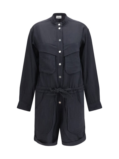 short cotton blend jumpsuit