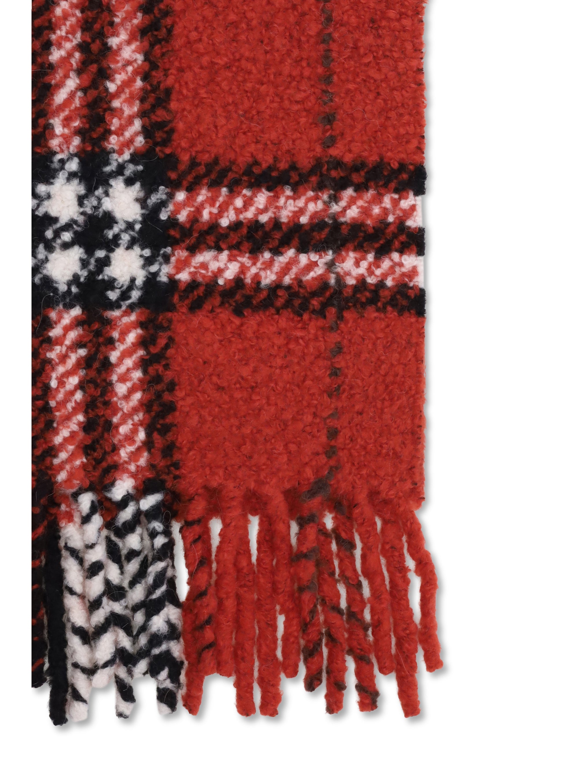 BURBERRY OS scarf from a warm alpaca-wool blend bouclé