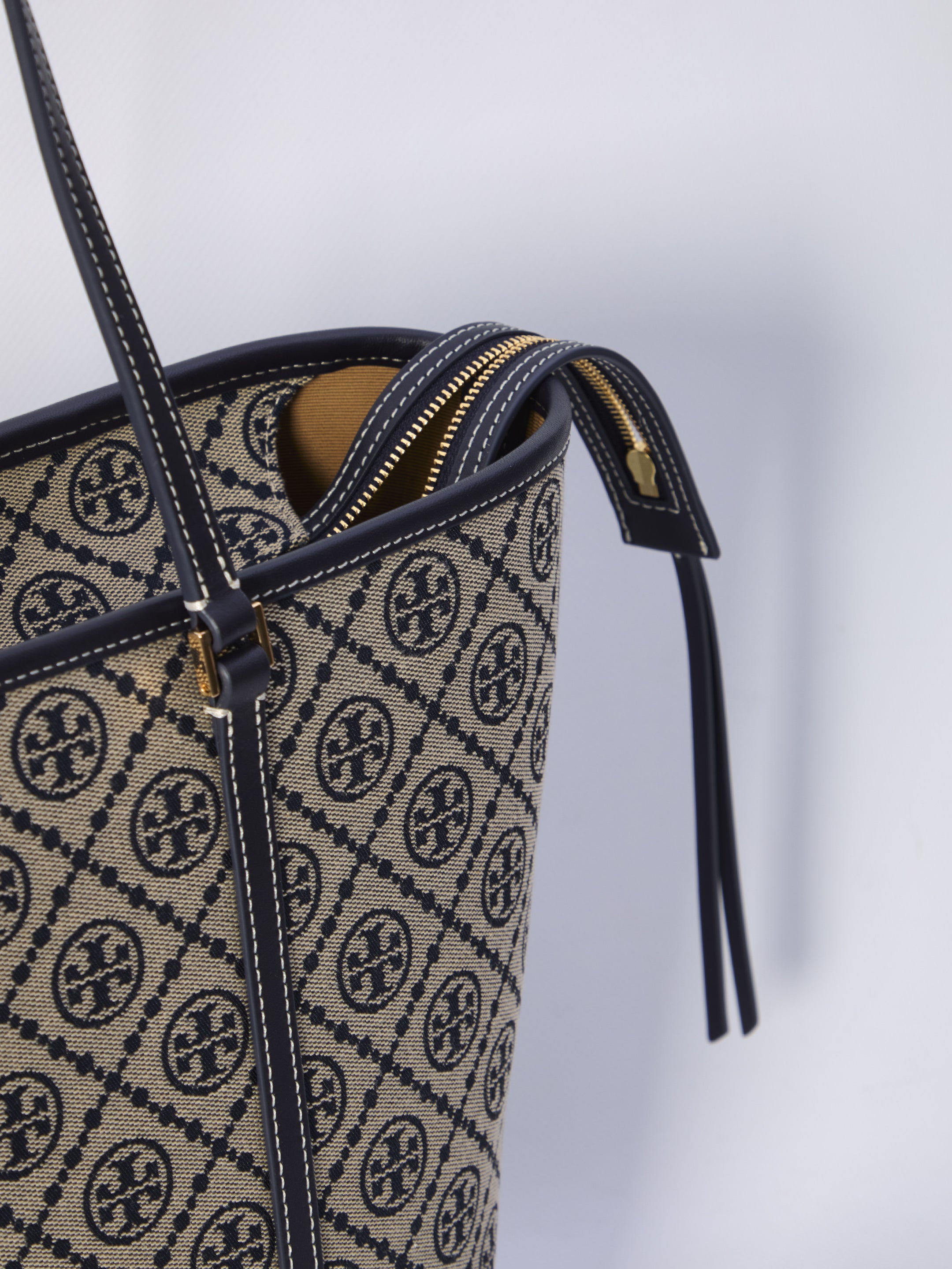 TORY BURCH OS t monogram zip tote bag