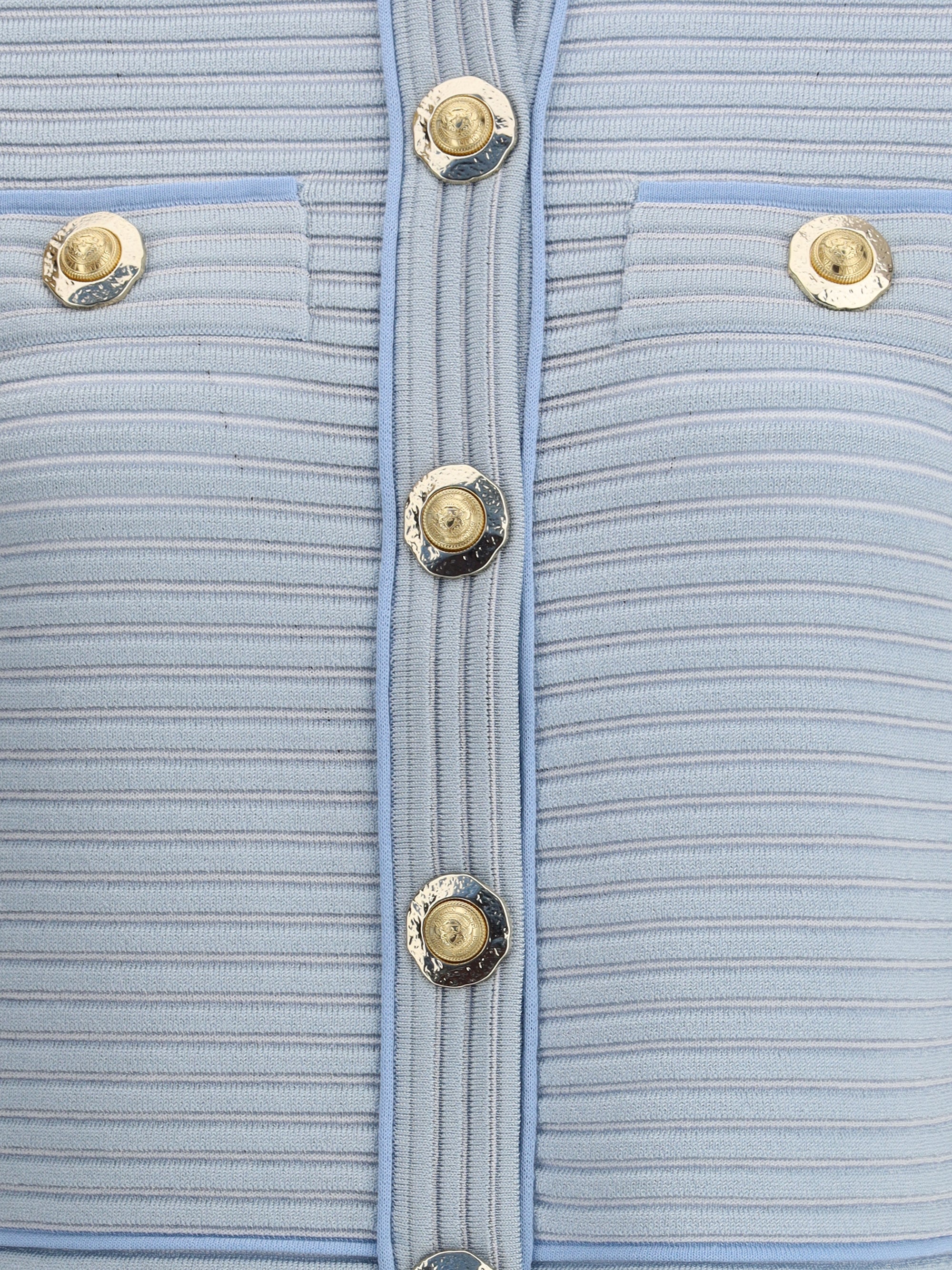 BALMAIN 36 embossed knit cardigan