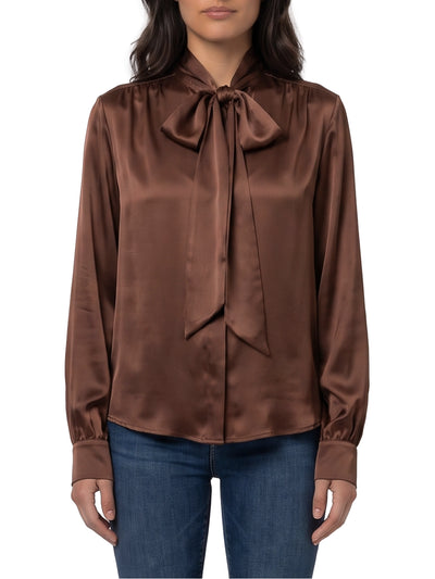 silk-blouse blouse with bow