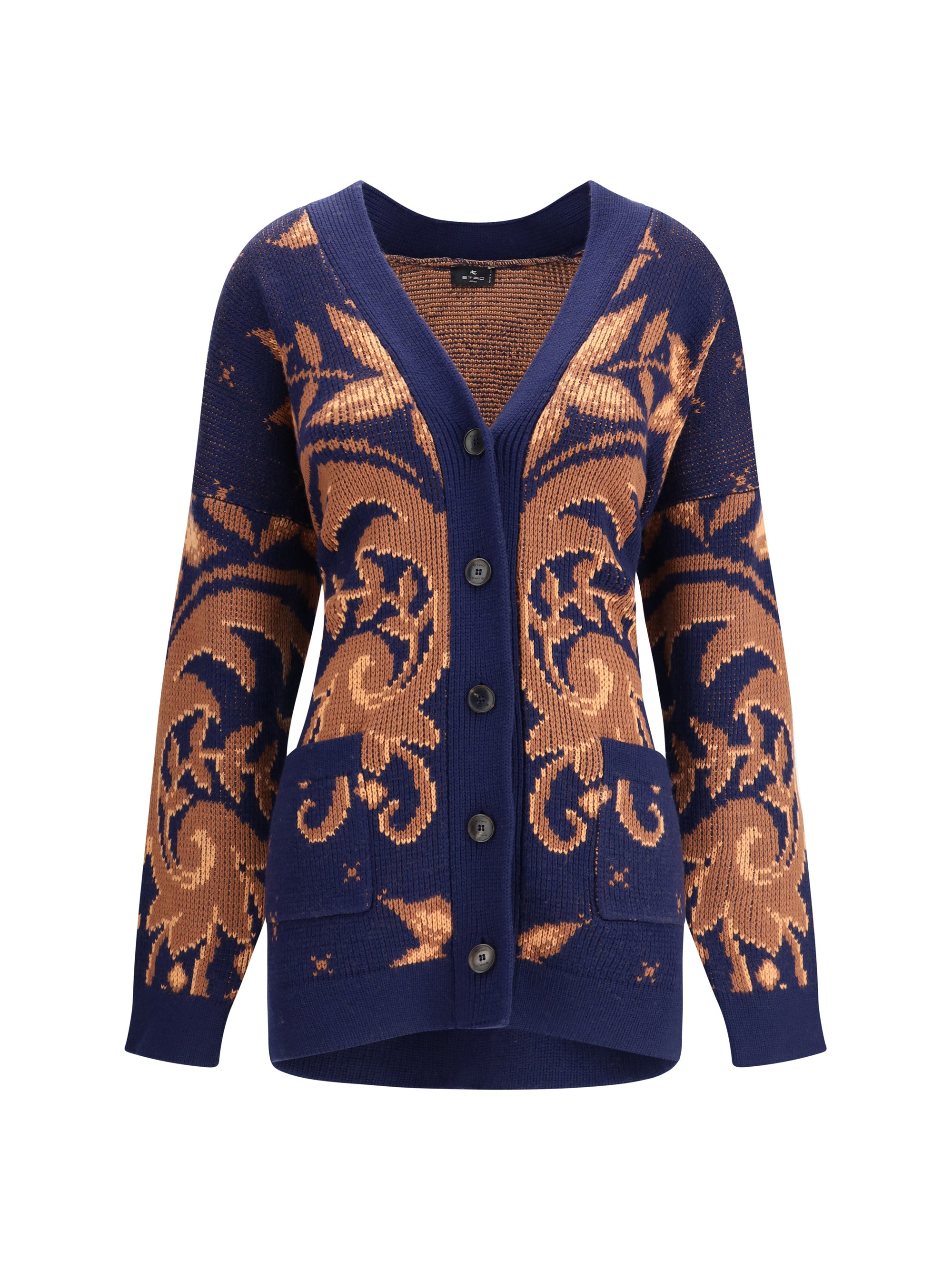 ETRO 40 wool jacquard cardigan