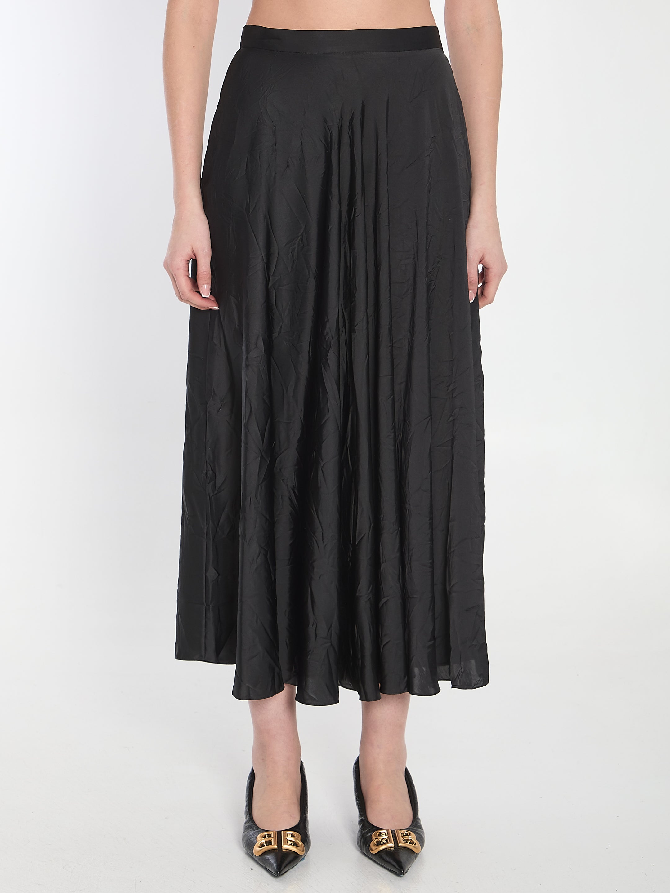 BALENCIAGA 36 asymmetrical midi skirt