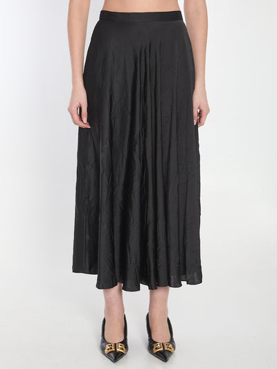asymmetrical midi skirt