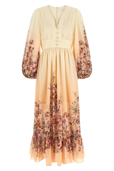 long awaken floral print cotton dress