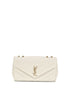 SAINT LAURENT Medium Loulou Leather Shoulder Bag – White