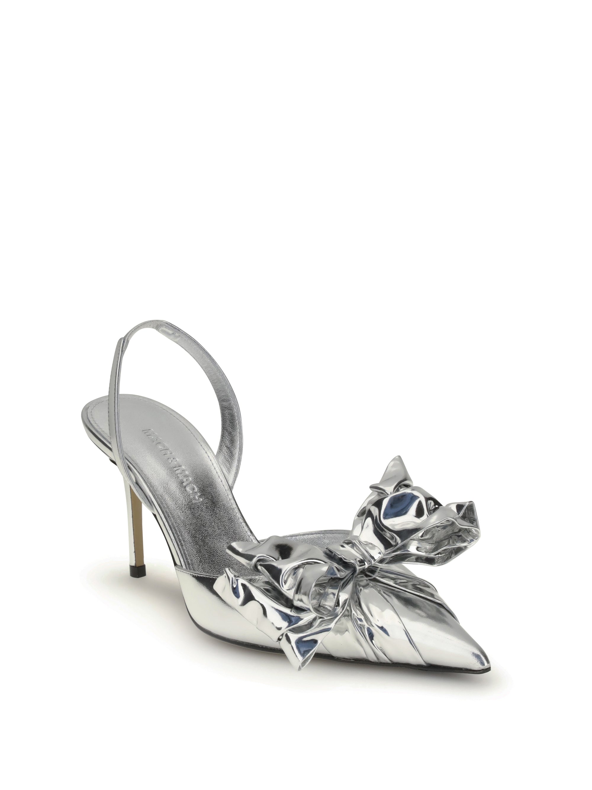 MACH & MACH 36 cadeau silver wrapped leather pumps