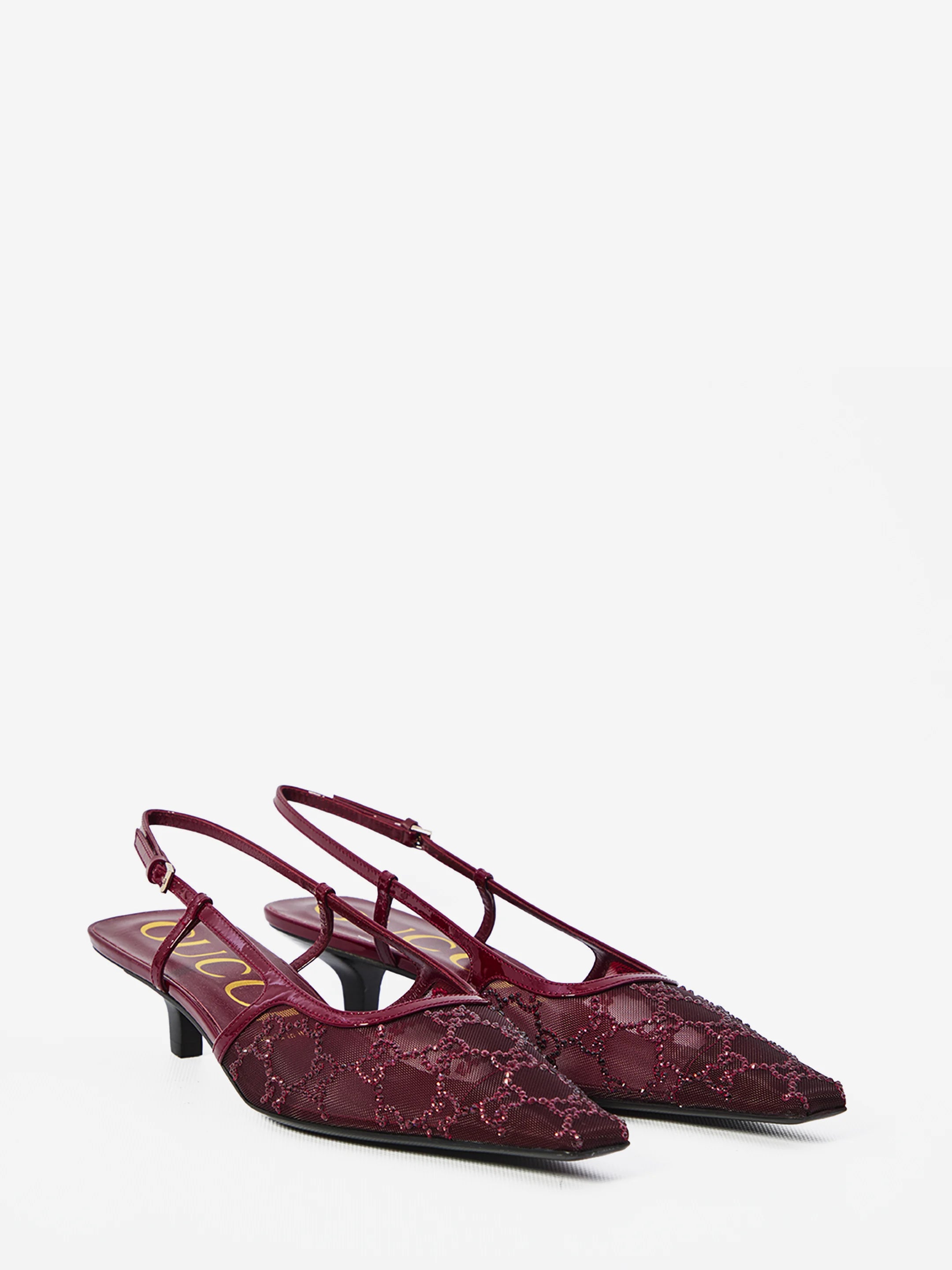 GUCCI 36 pumps with gg crystals