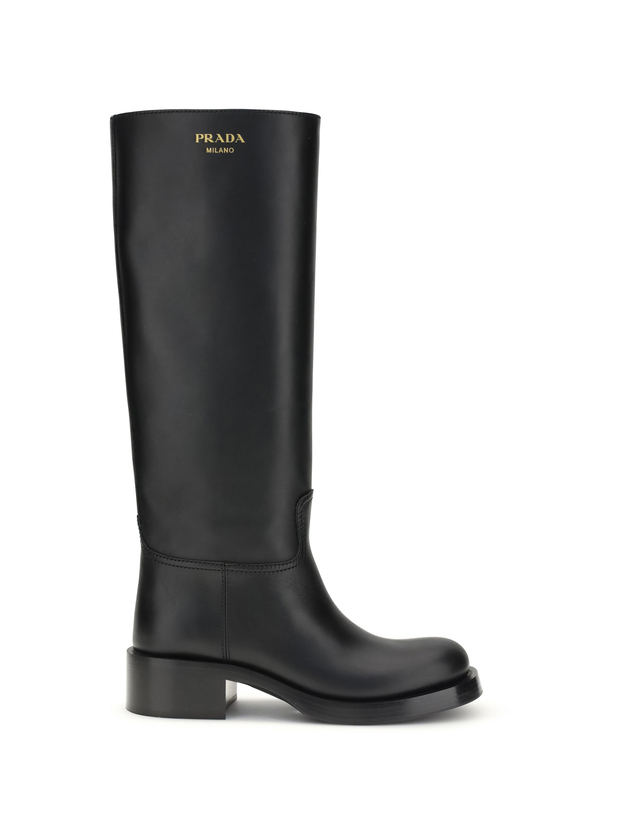 PRADA 37 high leather boots