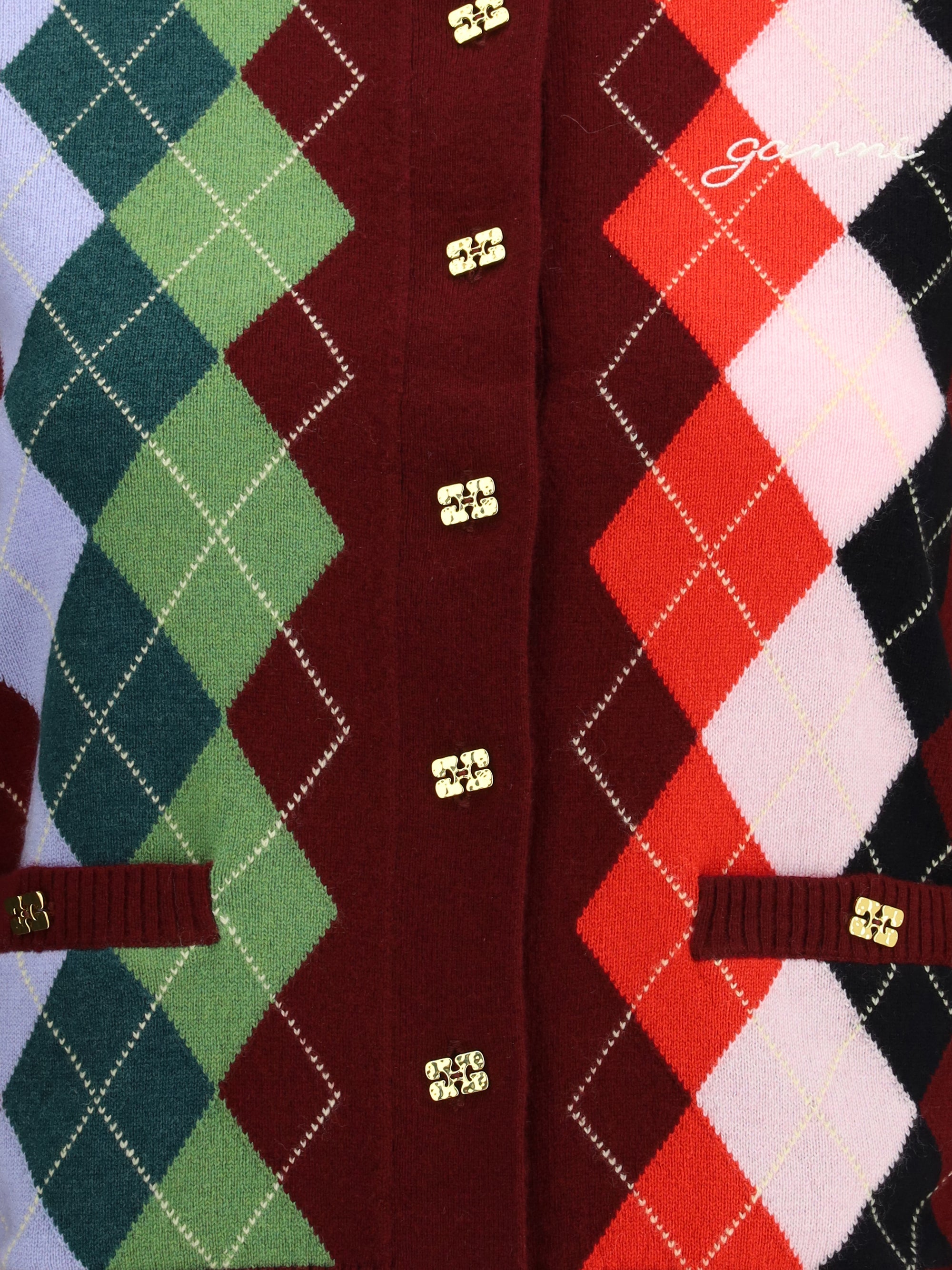 GANNI S check cardigan