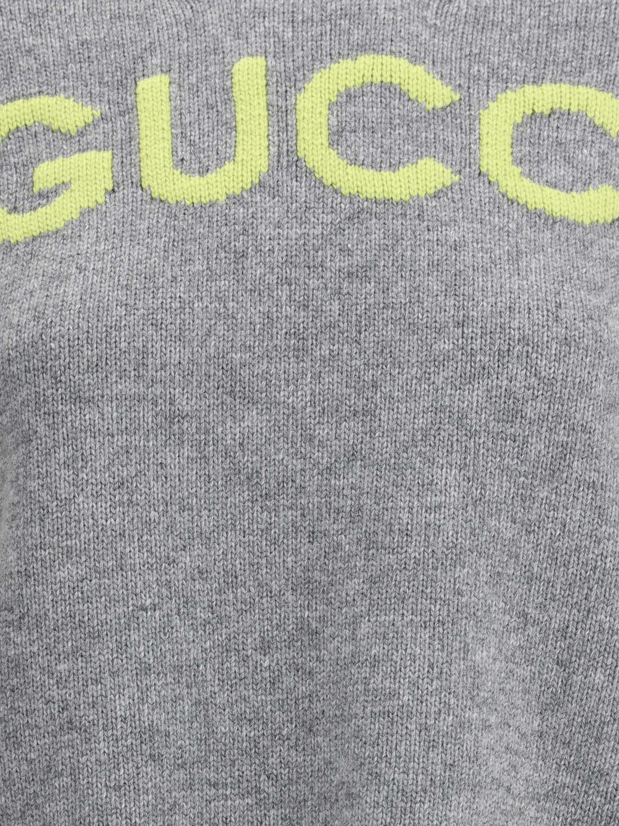 GUCCI M wool sweater with embroidered monogram