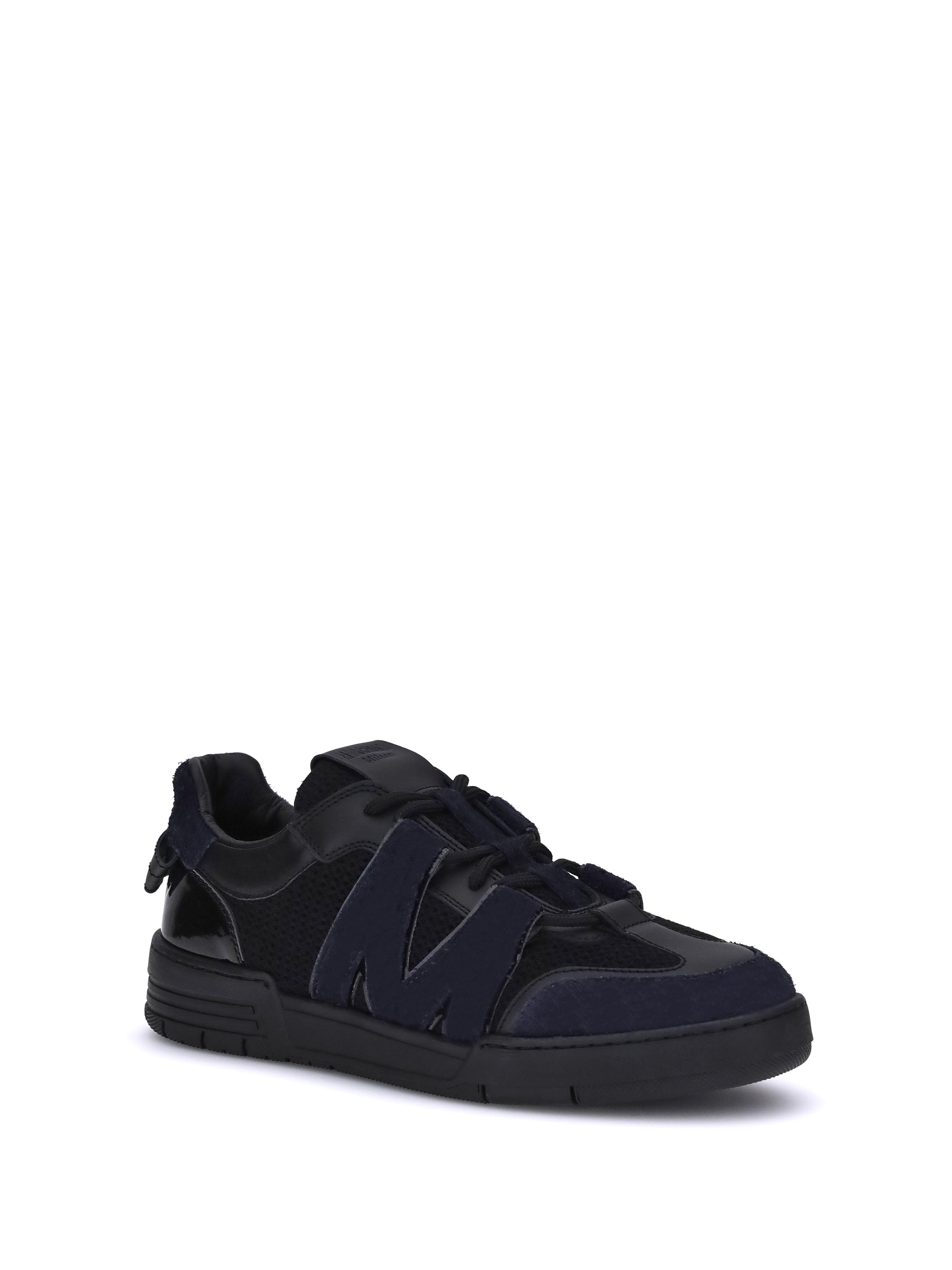 MOSCHINO 40 leather and mesh sneakers