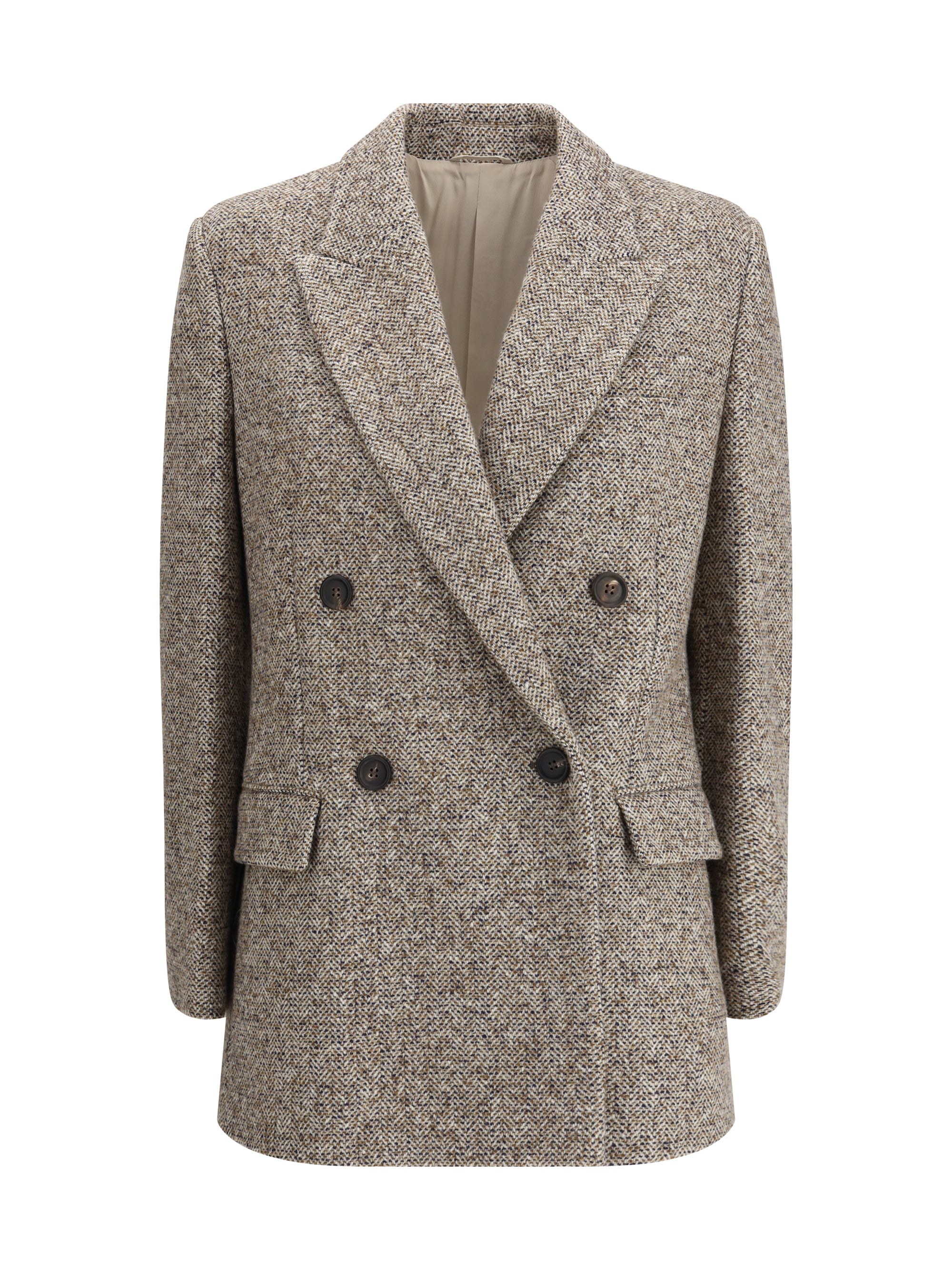 BRUNELLO CUCINELLI 40 virgin wool and silk mélange jacket