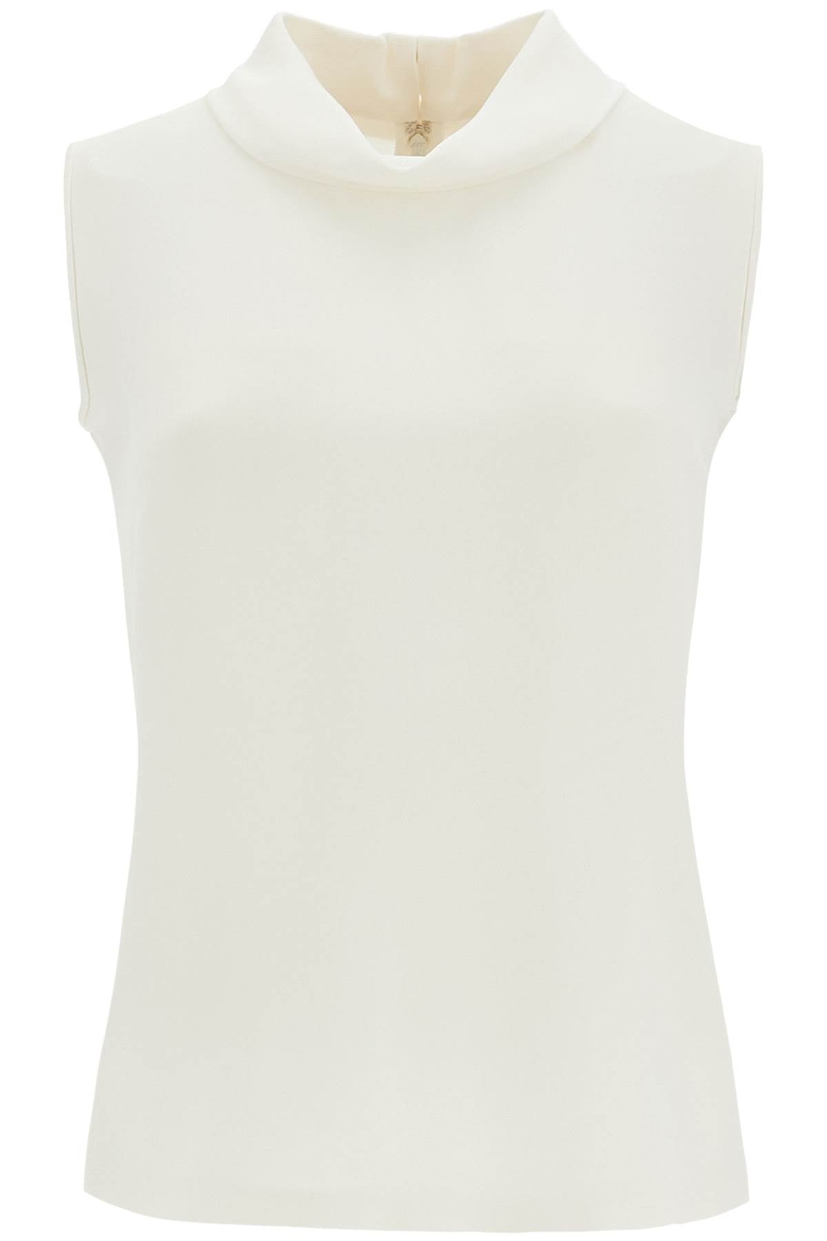 sleeveless silk top without