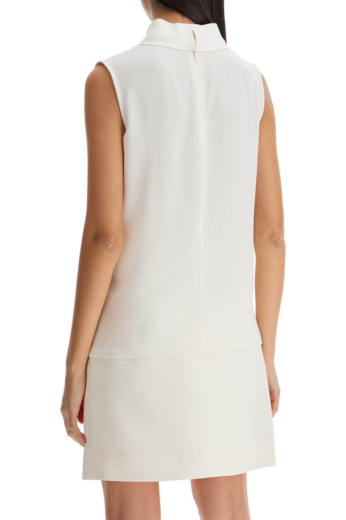 sleeveless silk top without