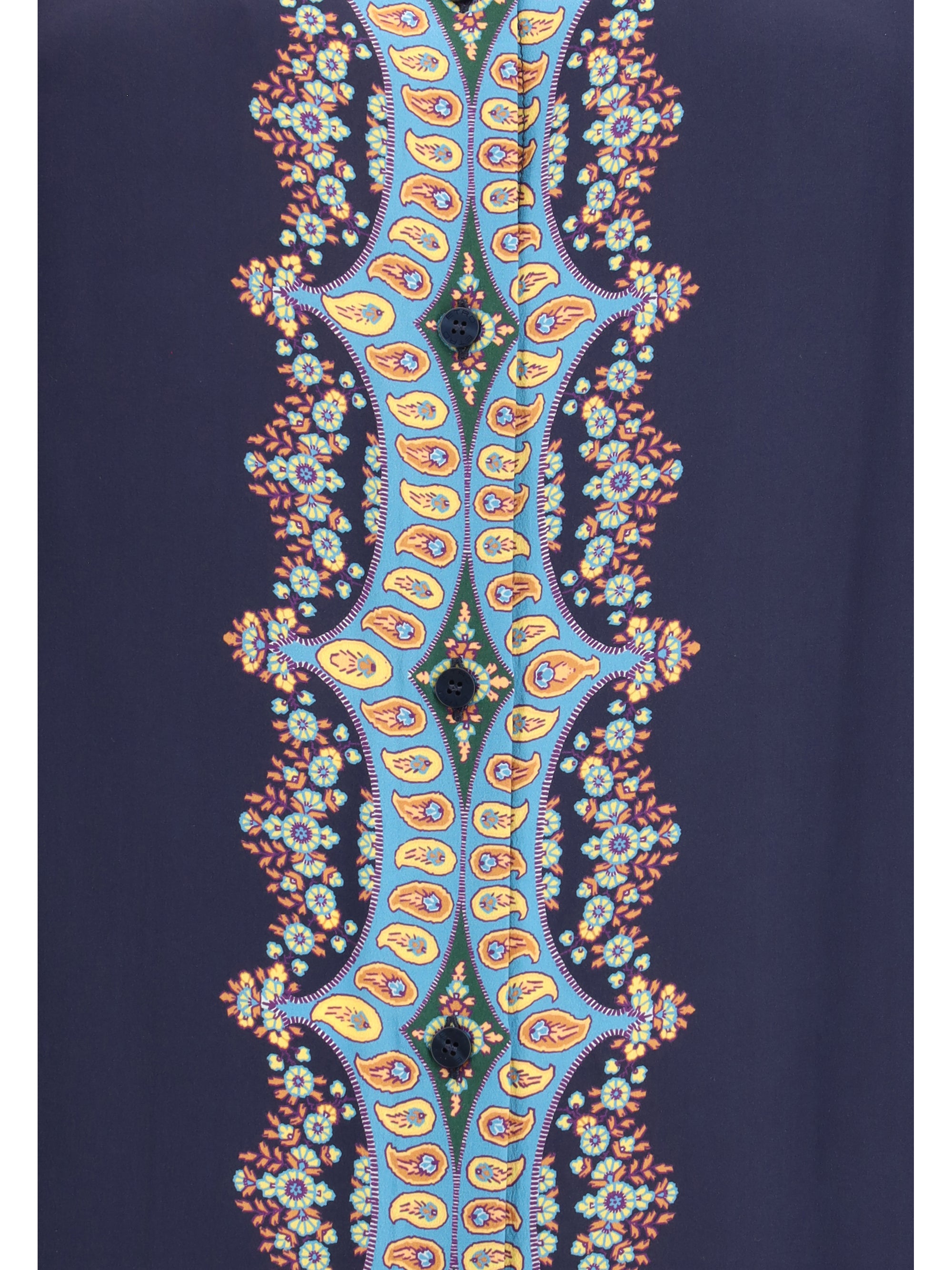ETRO 42 silk shirt paisley print