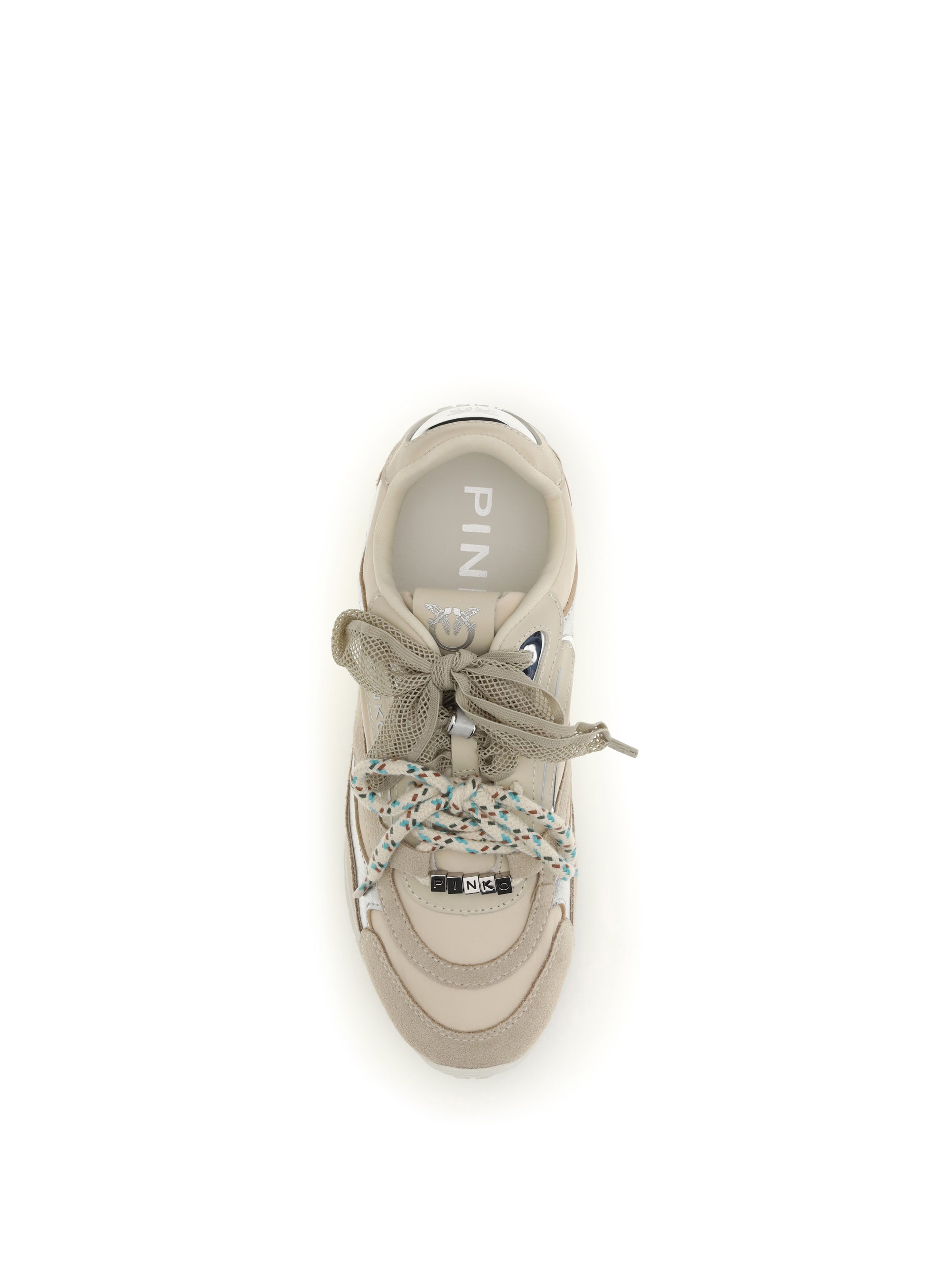 PINKO 36 yulia sneakers in suede with nylon inserts