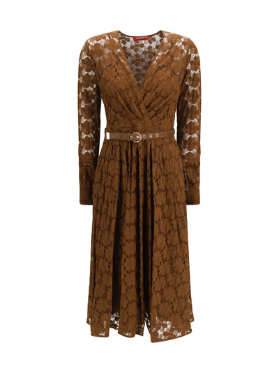 agrume midi dress in lace