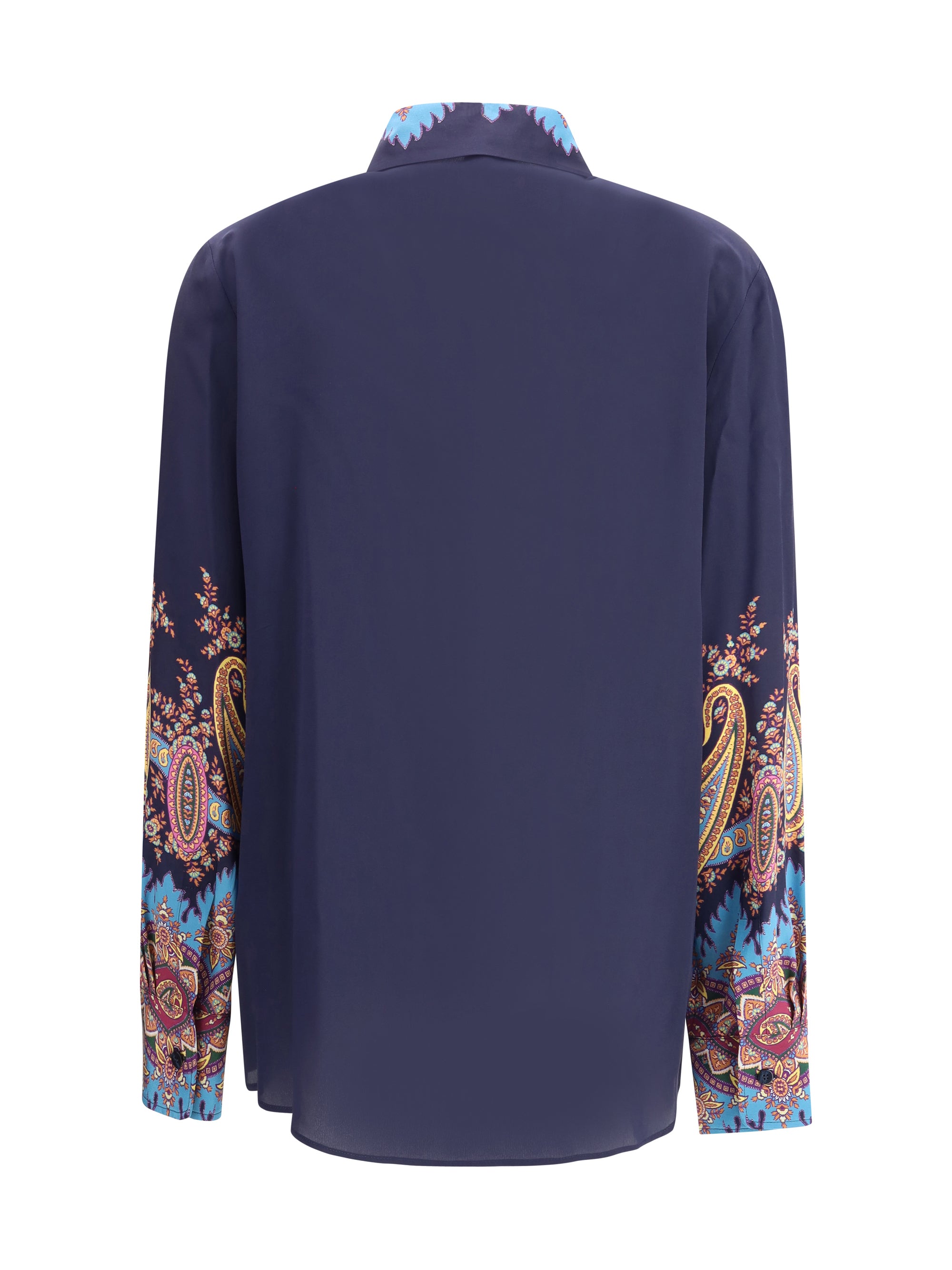 ETRO 42 silk shirt paisley print