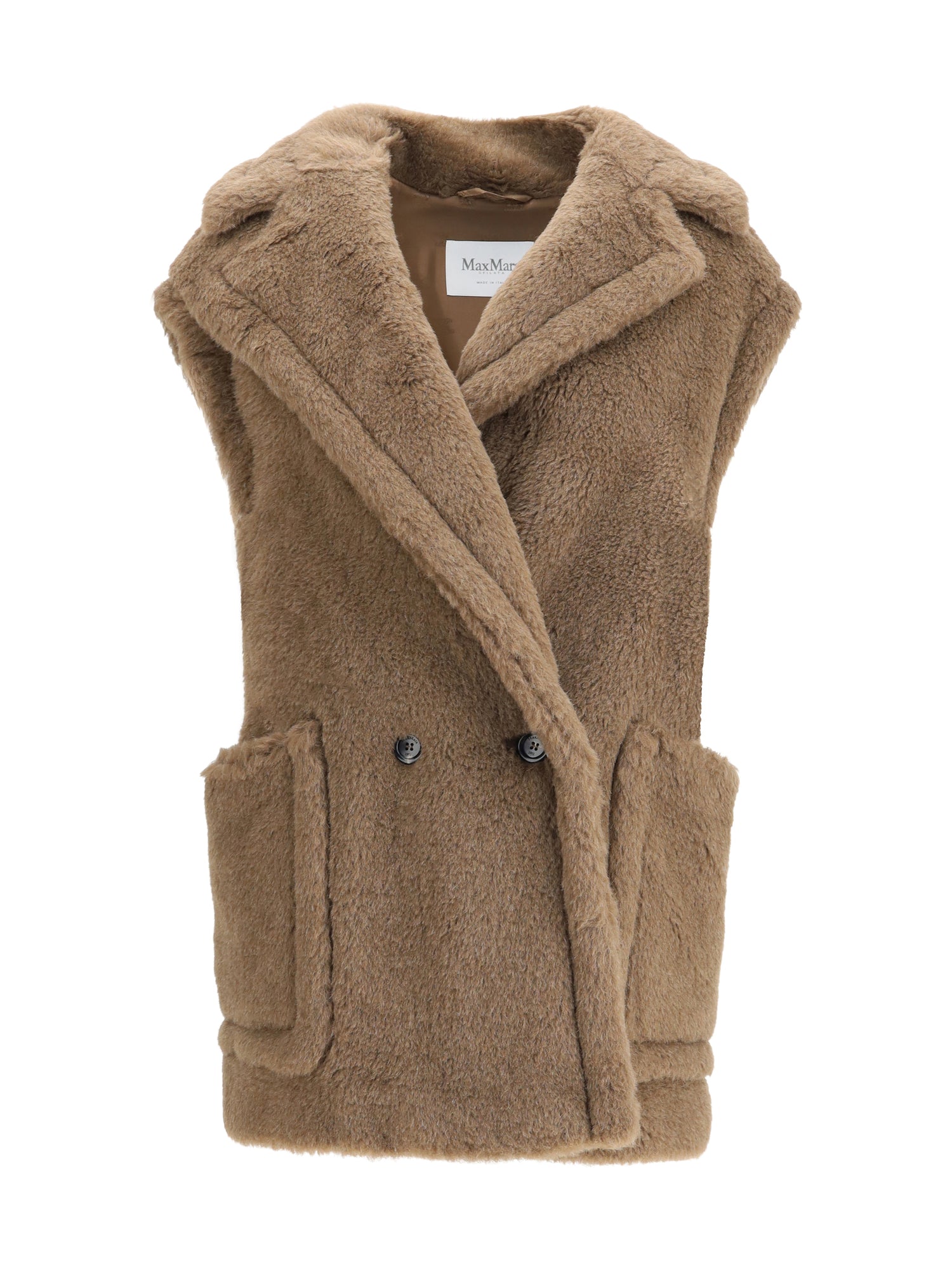 MAX MARA 42 teddy alpaca and wool vest