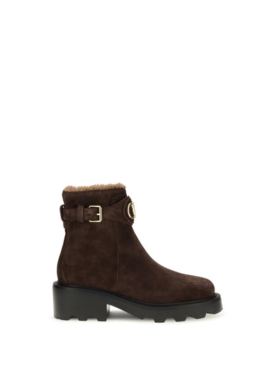 vlogo signature leather ankle boots