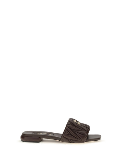 matelassé nappa leather sandals