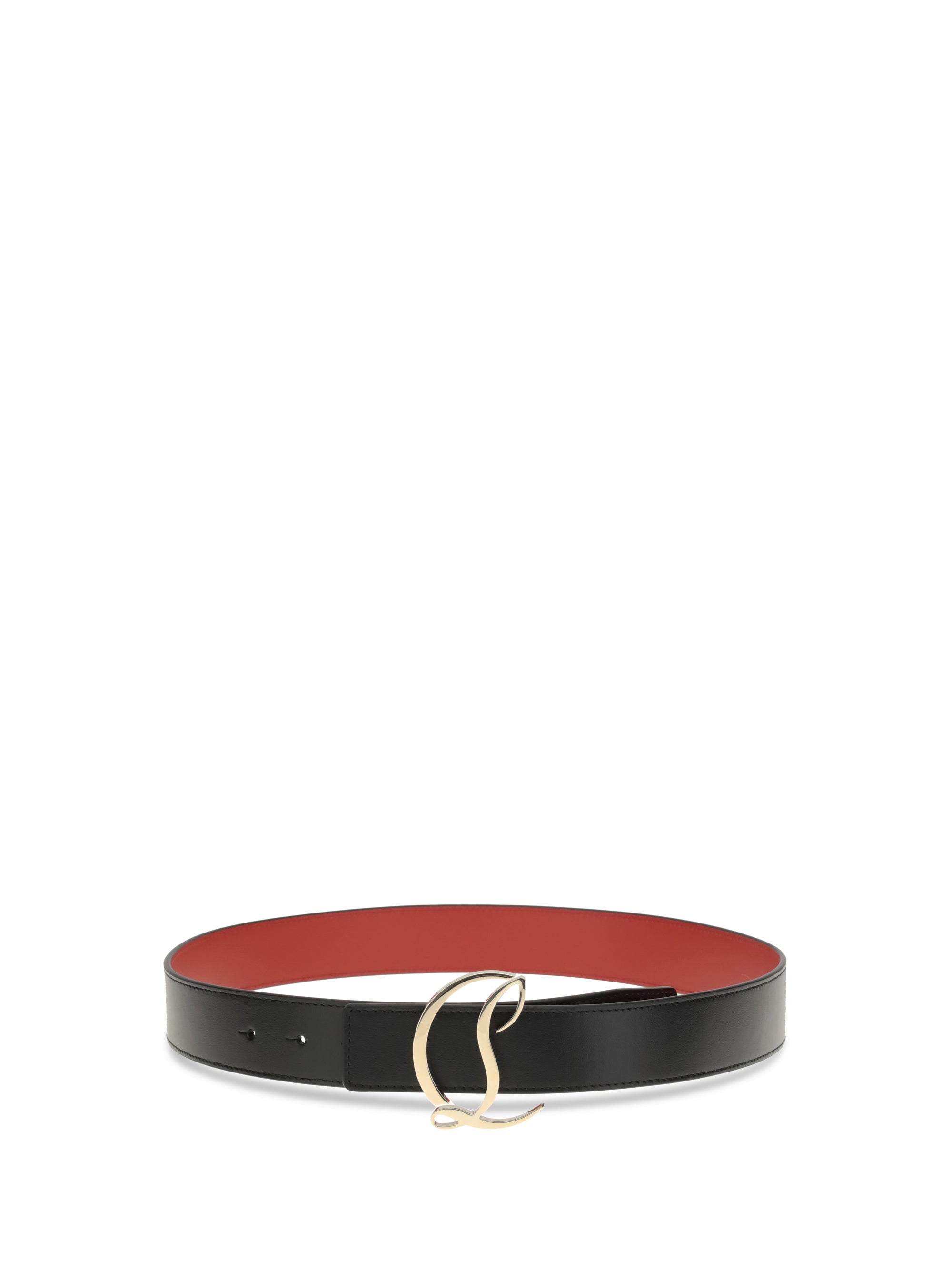 CHRISTIAN LOUBOUTIN 75 logo belt