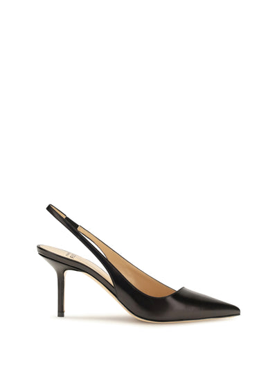 asymmetric slingback pumps