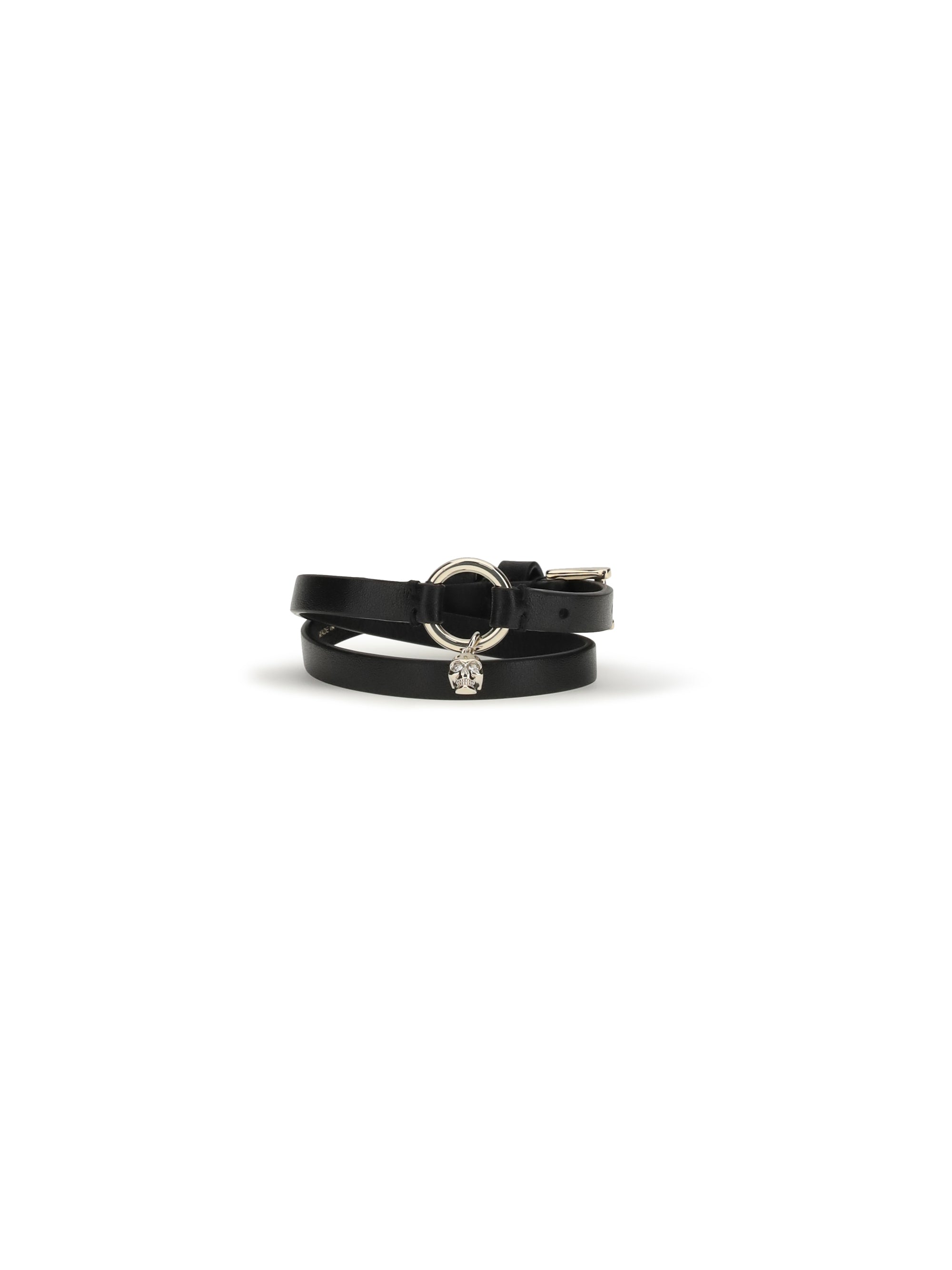 ALEXANDER MCQUEEN OS skull ring double wrap bracelet