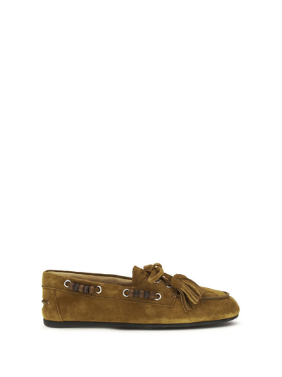 boat suede loafers