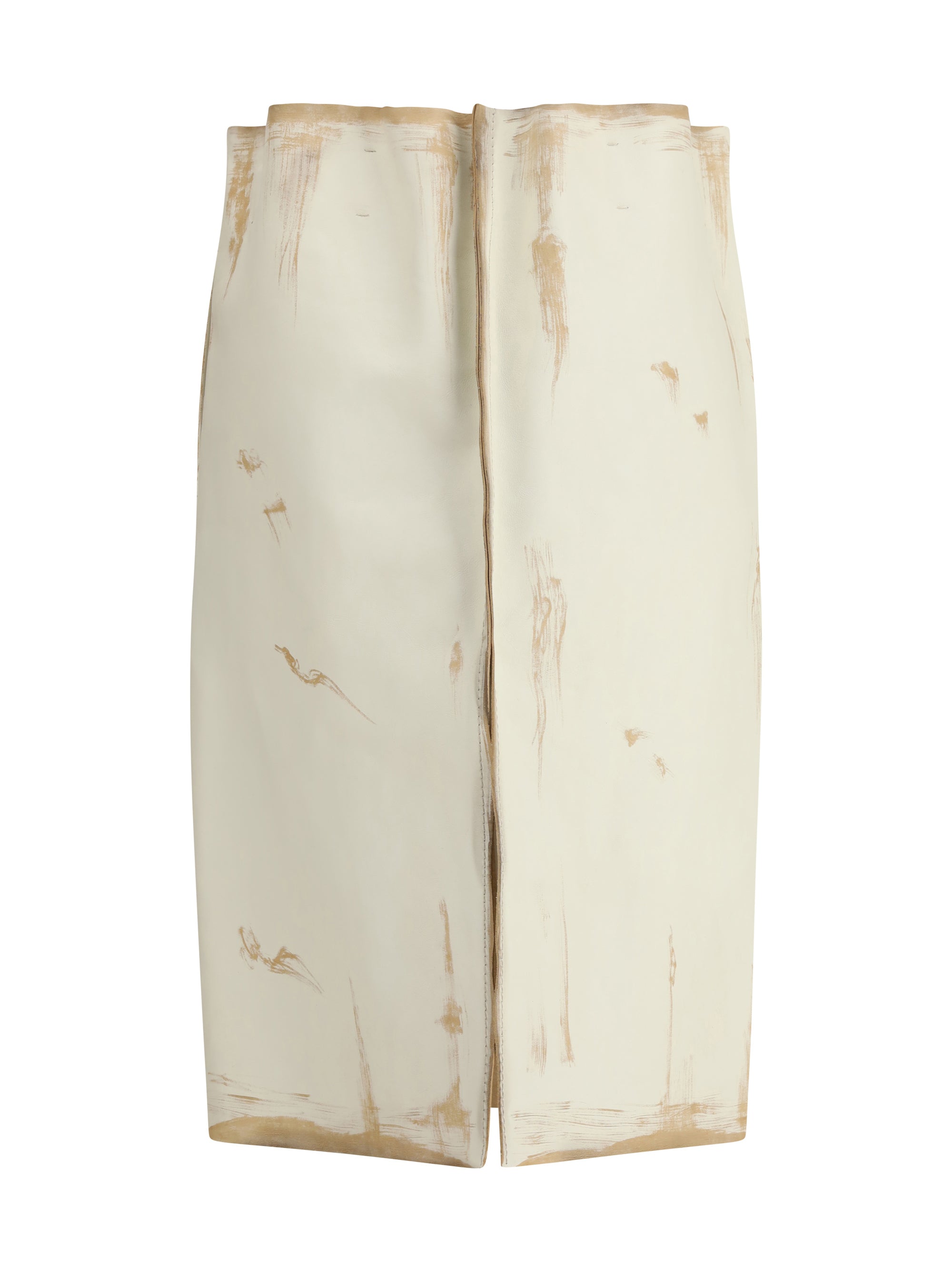 PRADA 40 midi leather skirt