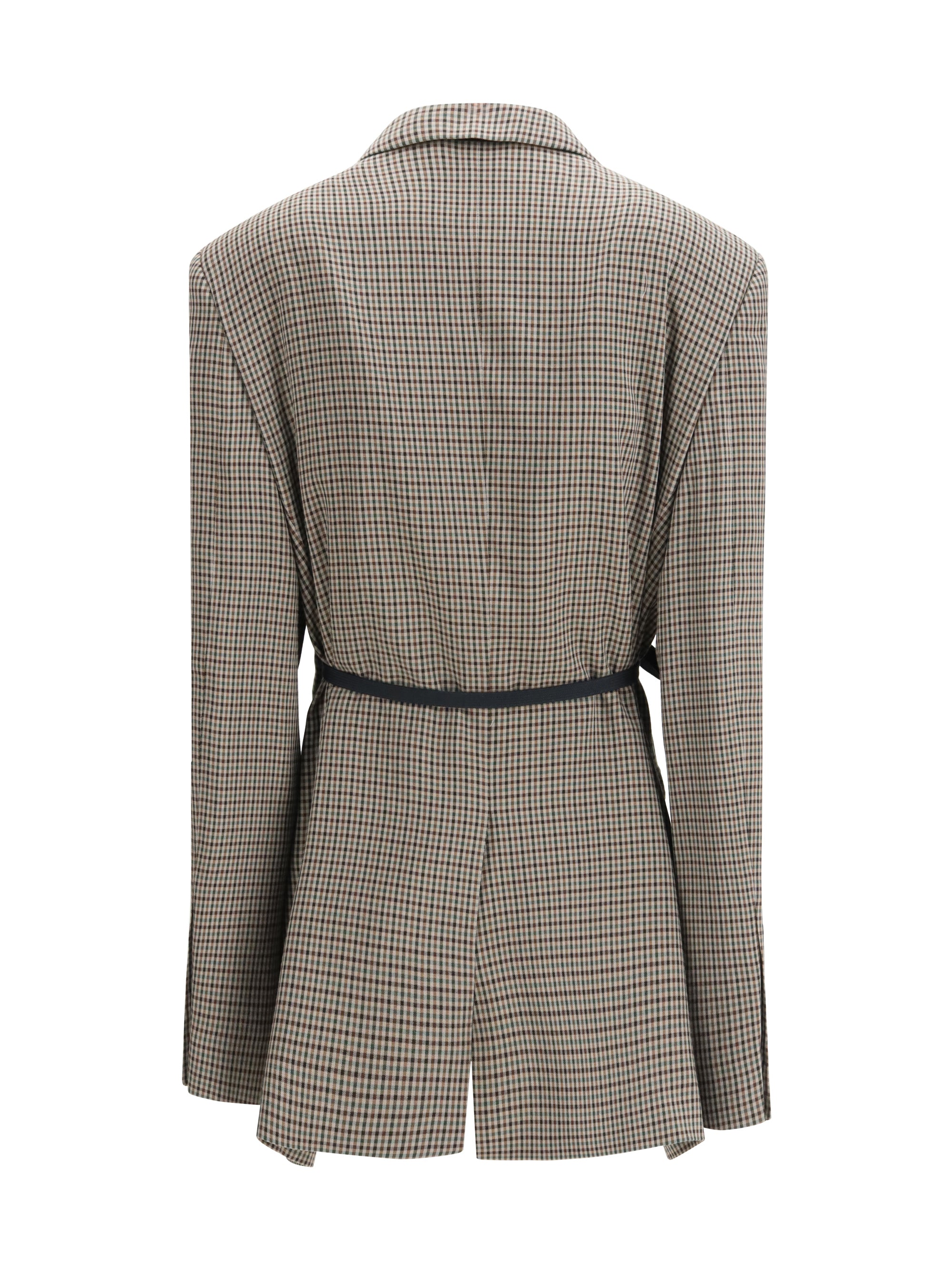 BALENCIAGA 38 single-breasted vichy jacket