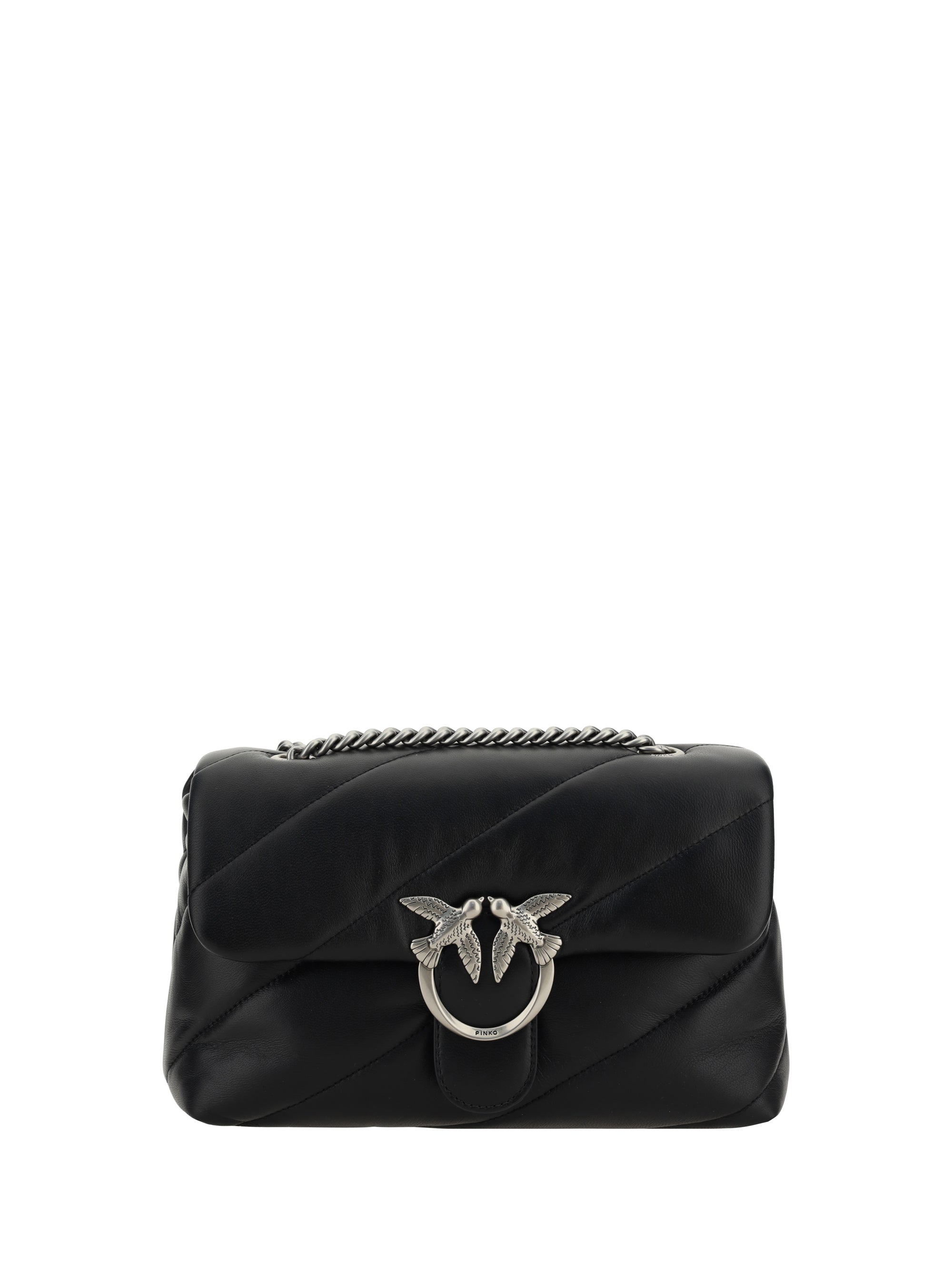 PINKO OS love classic leather shoulder bag