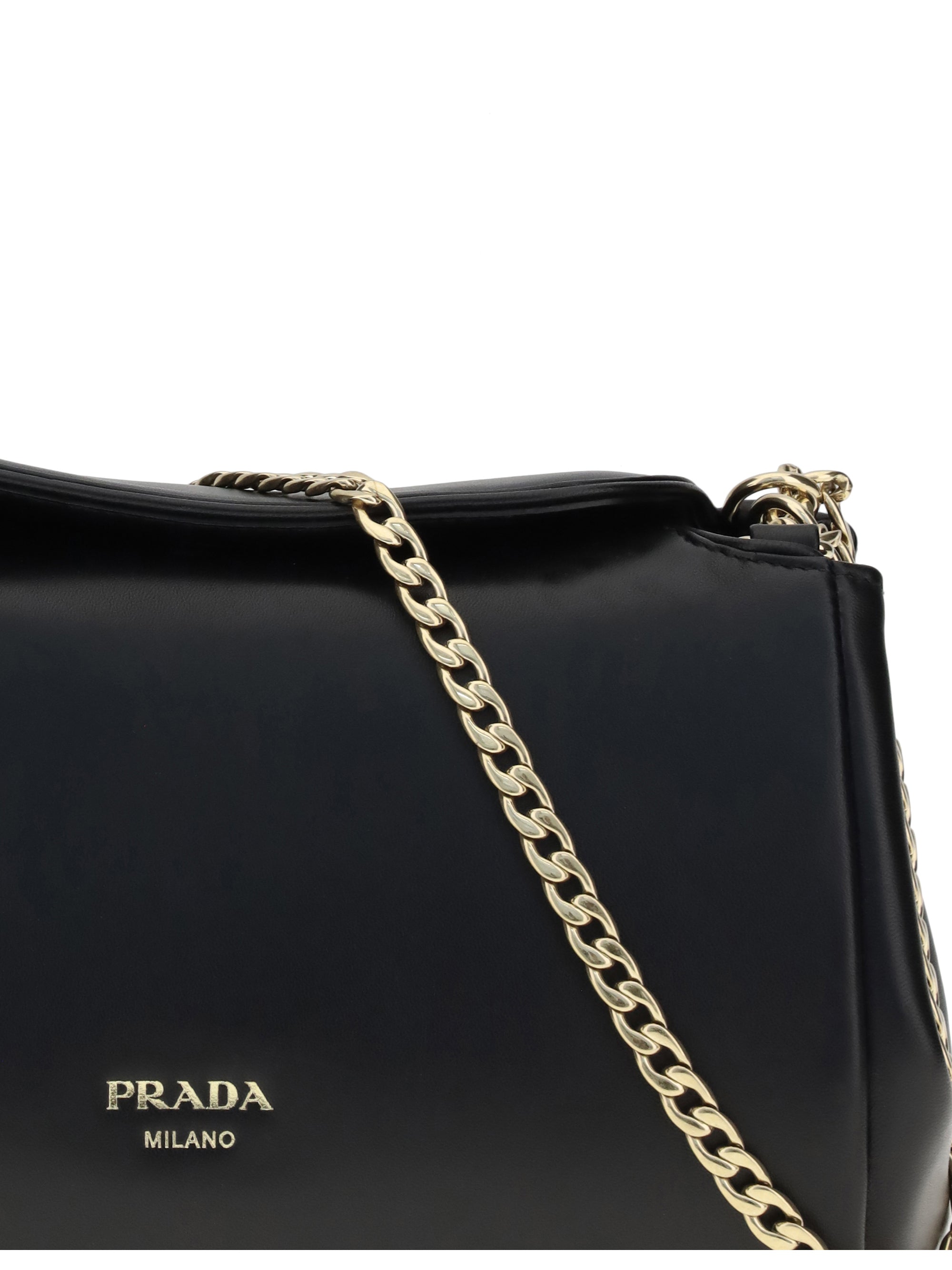 PRADA OS leather shoulder bag