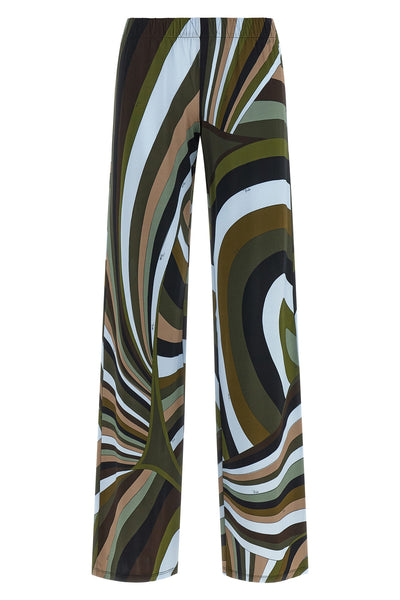 stretch viscose satin jersey pants
