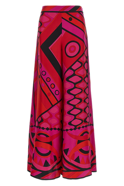 vivara print silk twill trousers