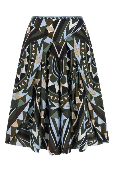 all over manuba print wide sarong print silk twill pants